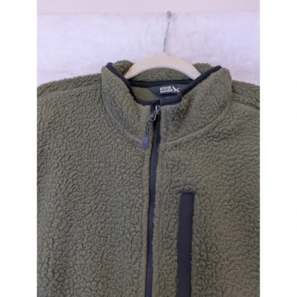 Eddie Bauer‎ Men's Size M Snowcreek Jacket Grape Leaf Green Sherpa Fleece